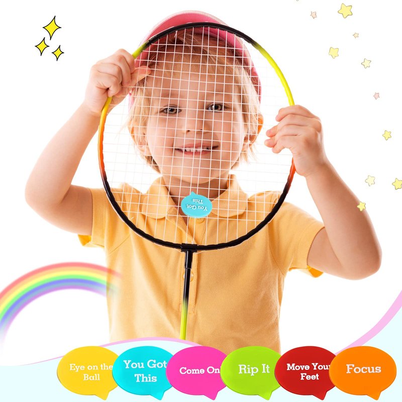 Sosation 24 Pcs Tennis Vibration Dampener Colorful Tennis Racket Dampener for Women Men Gift Team Accessories, 6 Styles