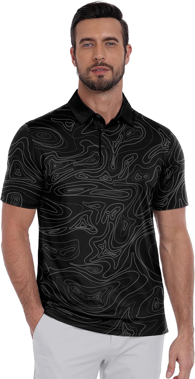 ZITY Men's Golf Polo Shirt - Short Sleeve Performance Moisture-Wicking Collared Design | Casual & Golf Wear