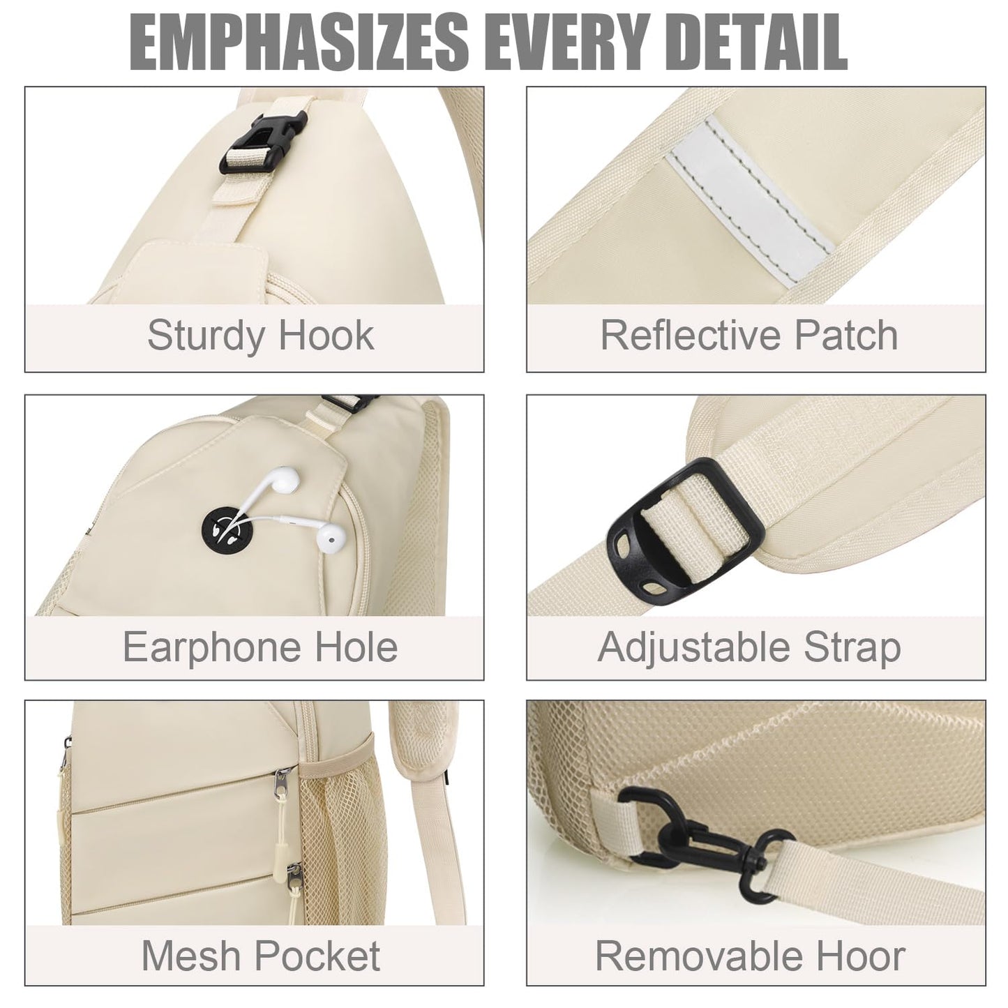 Pritent Crossbody Bags for Women Men Trendy Sling Bag Backpack Chest Bag