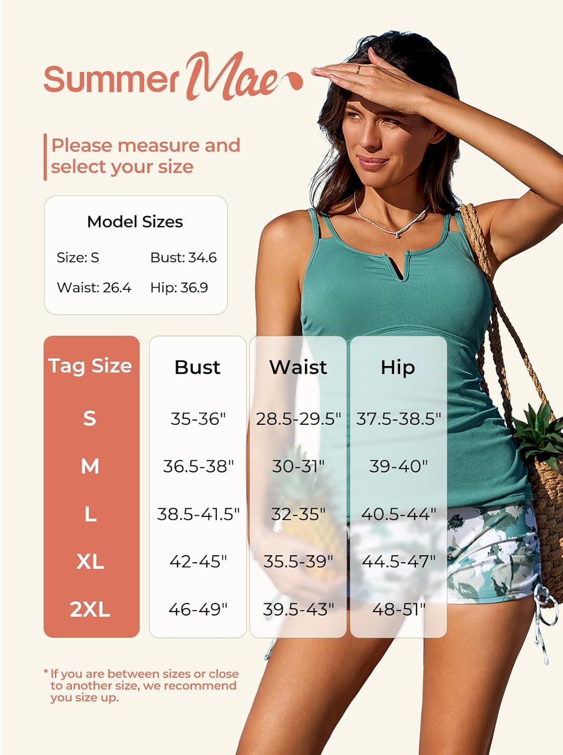 Summer Mae Tankini Swimsuits for Women - Modest V-Wire Two Piece with Tummy Control, 2026 Collection