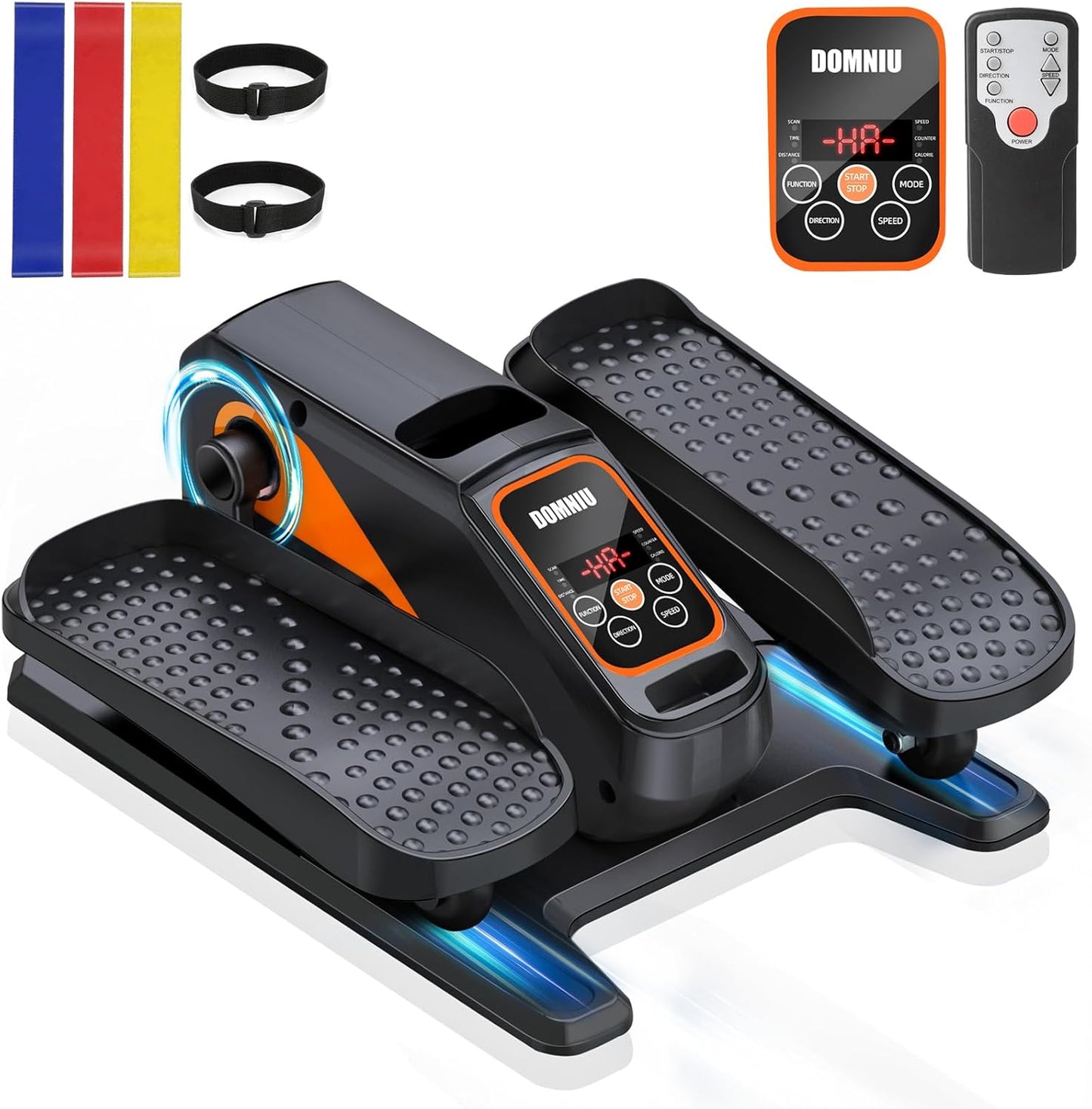 Skiennix Under Desk Elliptical Machine - Quiet Electric Pedal Exerciser with 15 Speeds & Remote Control