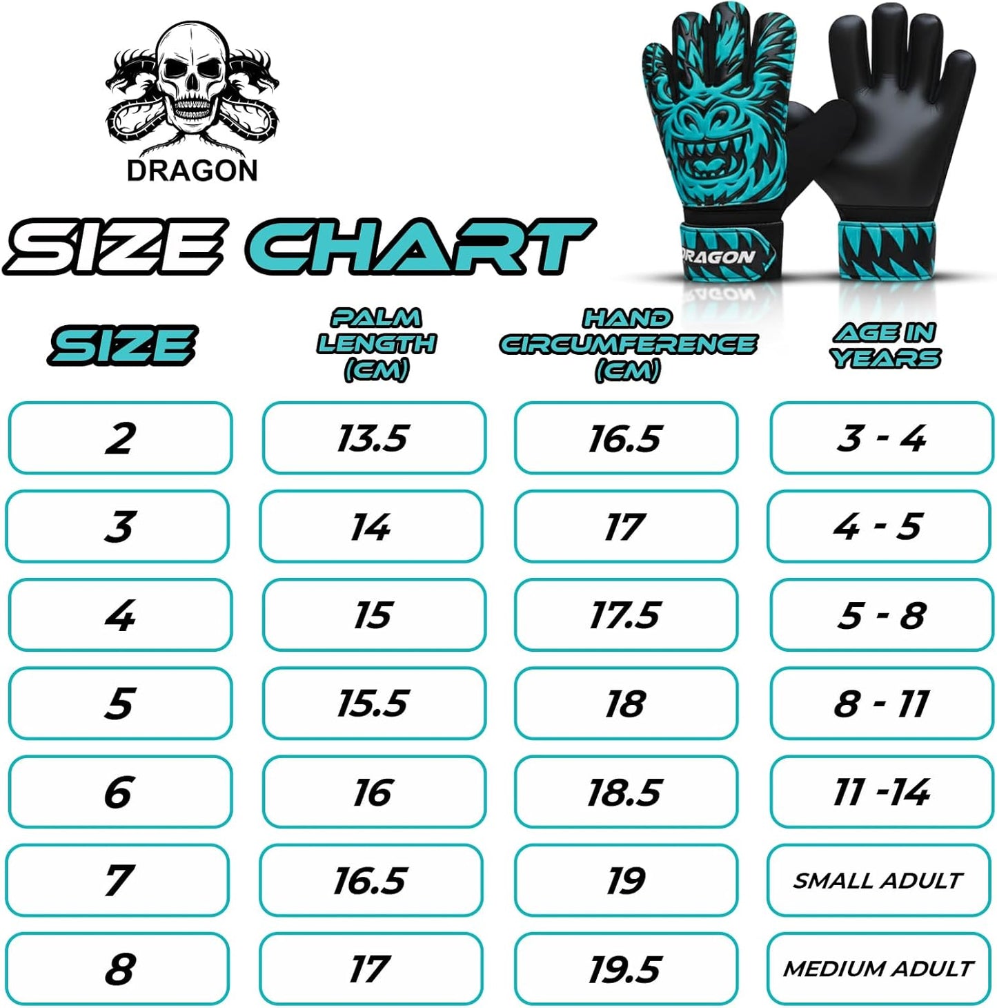 Skiennix Kids Soccer Goalie Gloves - Durable Youth Goalkeeper Gloves with Strong Grip & Comfortable Fit