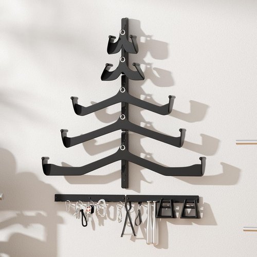 Lat Pull Down Bar Storage Rack - Wall-Mounted Organizer for Gym Accessories | Home Fitness Equipment