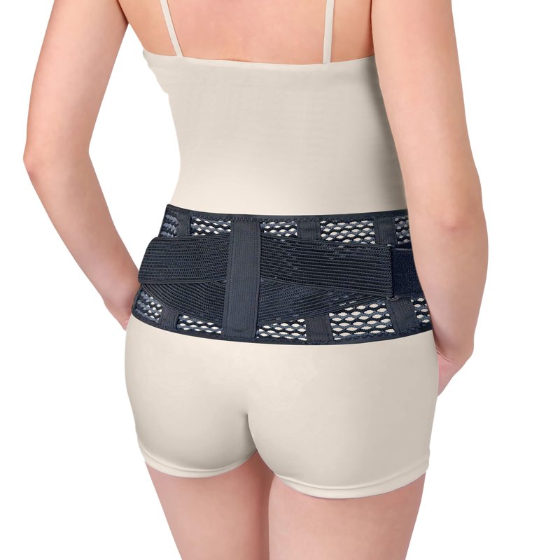 TitanGuard Breathable Thin Back Brace for Women, Adjustable Lower Back Support Belt for Everyday Pain Relief, Slim Low-Profile Lumbar Brace with Gentle Compression, Comfortable Under Clothes