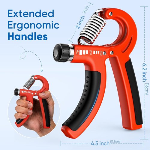 FitBeast Grip Strength Trainer - Adjustable Hand Grip Strengthener for Athletes & Rehab | 10-132 lbs Resistance
