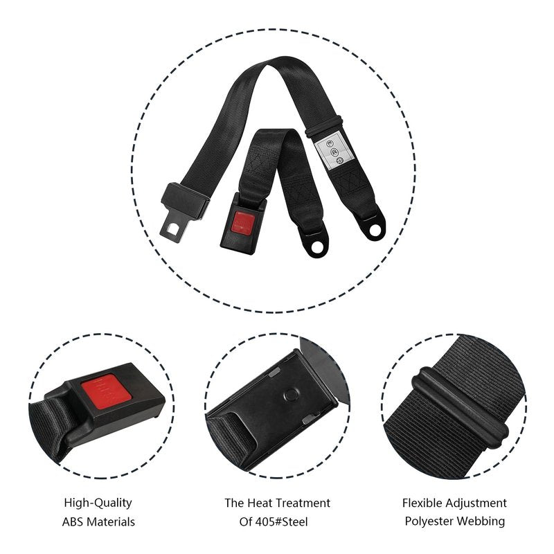 T.Chilyn 2 Pack Golf Cart Seat Lap Strap Belts Kit, Universal Golf Cart Belt Kit, EZGO, Yamaha, UTV,Go Kart, Front/Rear Seatbets