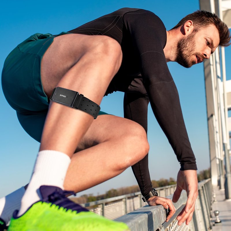 HQzon Bicep Band Compatible with Amazfit Helio, 41cm Long Breathable Nylon Arm/Ankle Strap for Amazfit Bip 6/Bip 5/Gtr 4/Gtr 3/Gtr 2/47mm/Balance