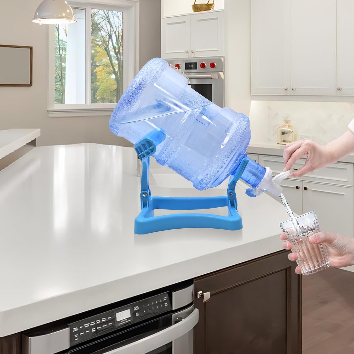 2 Pack Water Dispenser Valves,Reusable Water Spout for 5 Gallon Bottle,5 Gallon Water Jug Cap With Dust-Proof Cover,Suitable for 55mm Non Threaded Crown Top Drinking Bottle