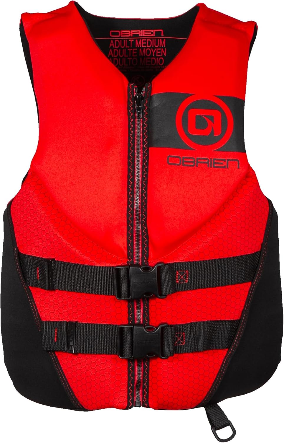 O'Brien Men’s Traditional RS Life Jacket - USCG Approved, Front Hinge Design, Adjustable Belts & Wide Armholes
