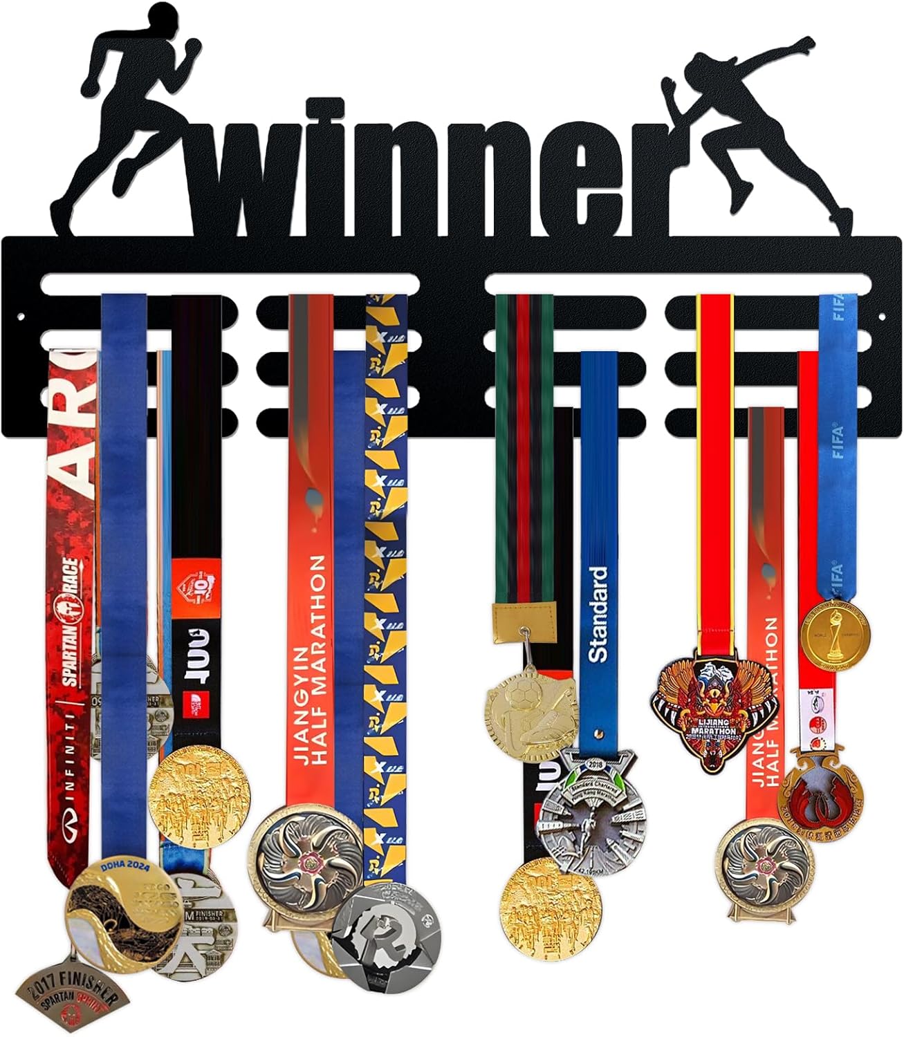 Premium Wall Mount Medal Display Rack - Sports Medal Holder for Athletic Achievements | Stylish Design