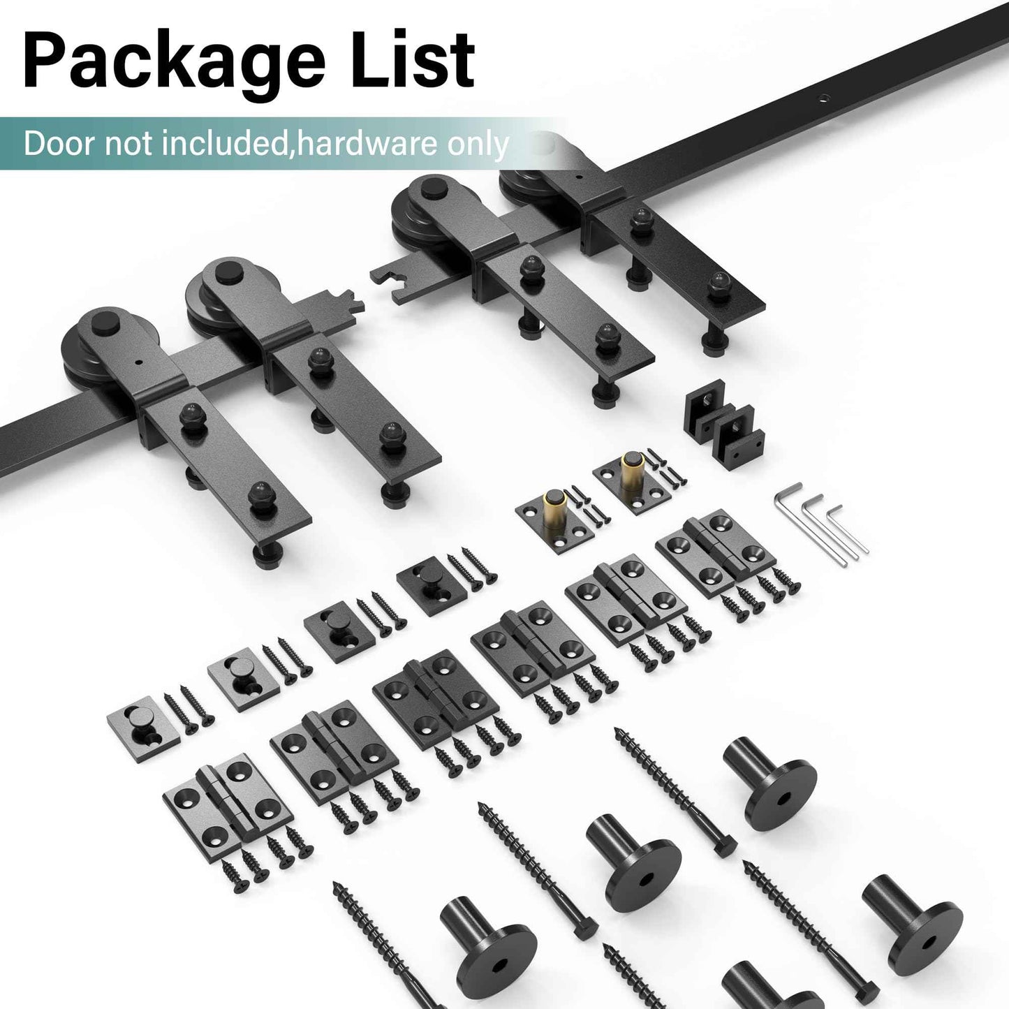 WINSOON Bifold Door Hardware for Closet: Heavy Duty Bi Fold Barn Door Hardware Kit - 72" Track Folding System for Max Four 17.5" Doors Panels 68" Opening - Slide Quietly, Doors Not Included