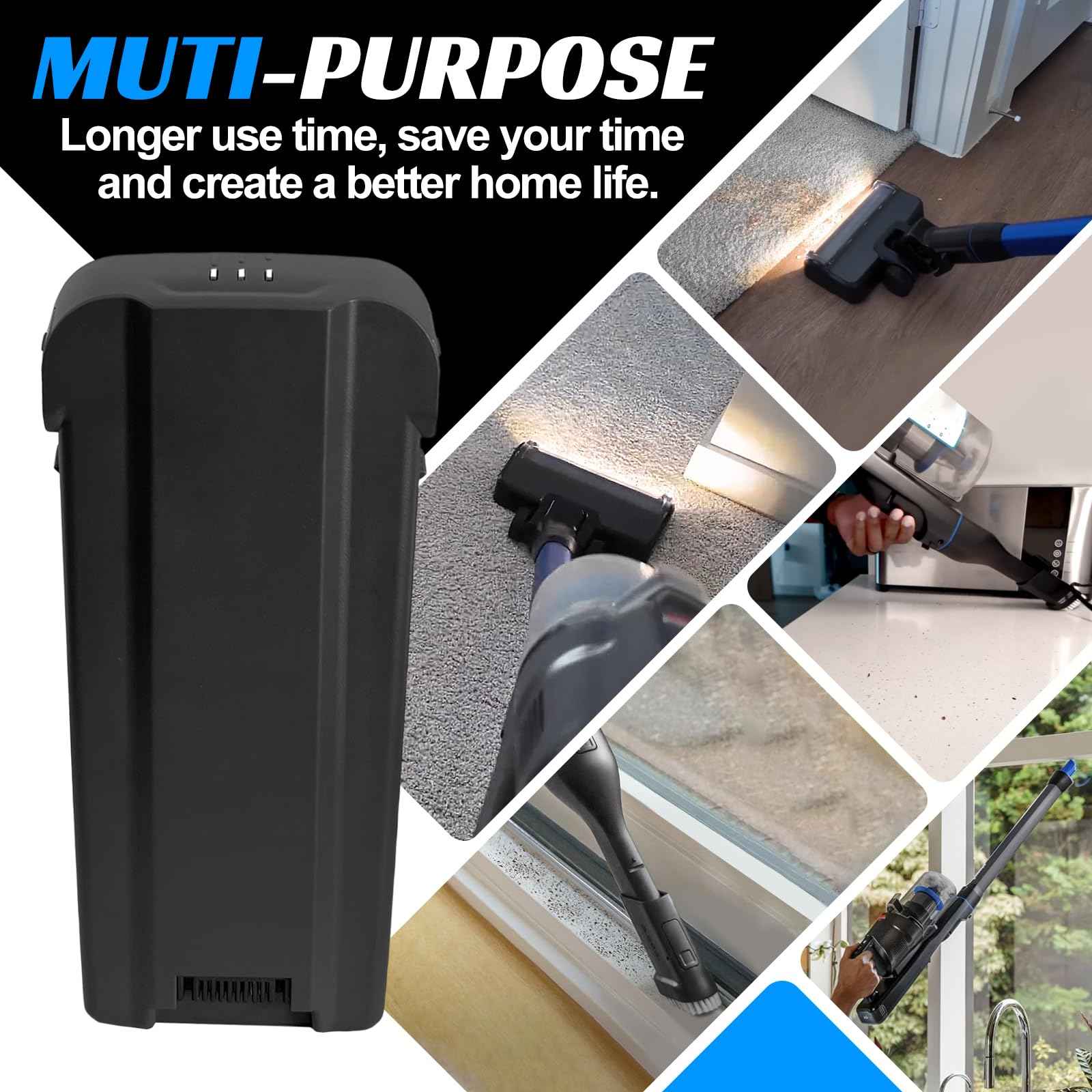 BooNer Battery for Bissell PowerClean FurGuard & FurFinder Cordless Vacuum, Replacement for Battery Model 4143,4141, Compatible wtih Bissell PowerClean Series Vacuum Model 4039,4052,4173,etc (Gray)