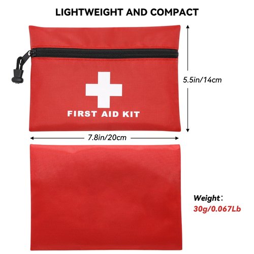 Faylapa 12Pcs Mini Empty First Aid Bag, Portable Multifunction Emergency Medical Pouch, Travel Essentials Bag with Zippered for Travel, Home, Office, Vehicle, Camping, Hiking(Bag Only)
