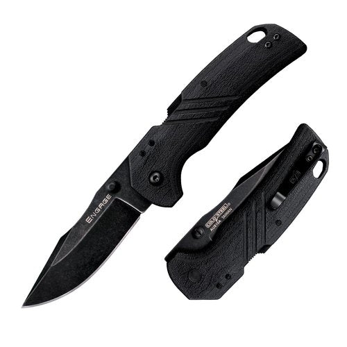 Cold Steel CS-FL-30DPLC-10B: 3" Engage Aus10A / 3" Clip Point Blade / 2.4Mm Thick, Black/Grey