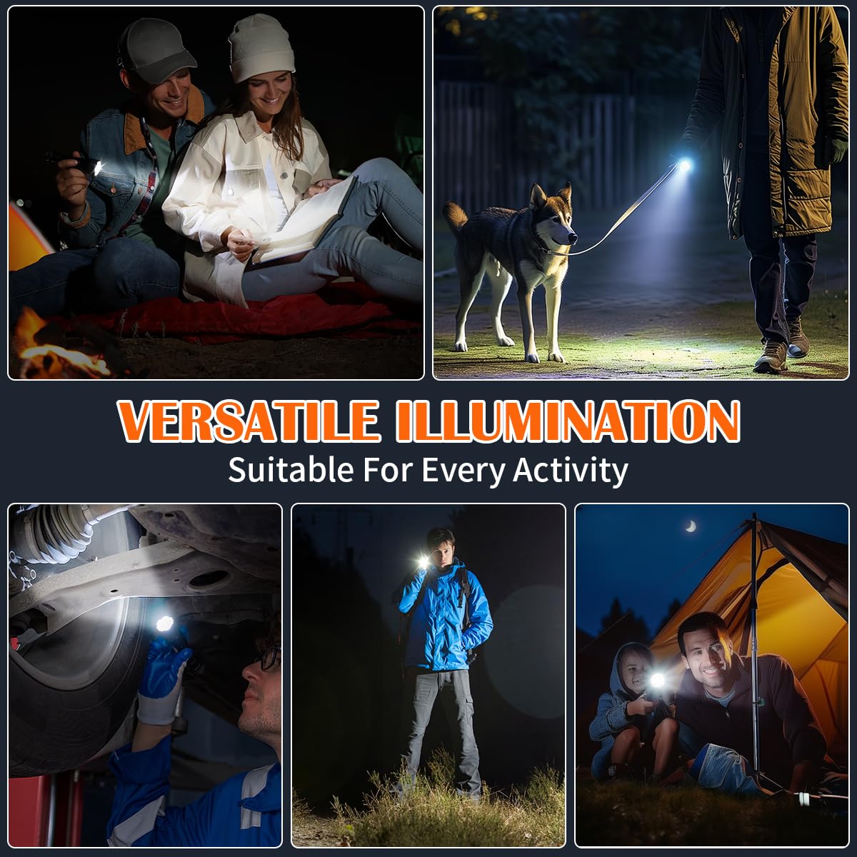 3Pack Rechargeable Flashlights, Tactical Flashlight High Lumens, Super Bright Flashlight, Mini Small Flashlights Powerful, LED Linterna Recargable, Pocket Handheld LED Flash Light for Home Emergency