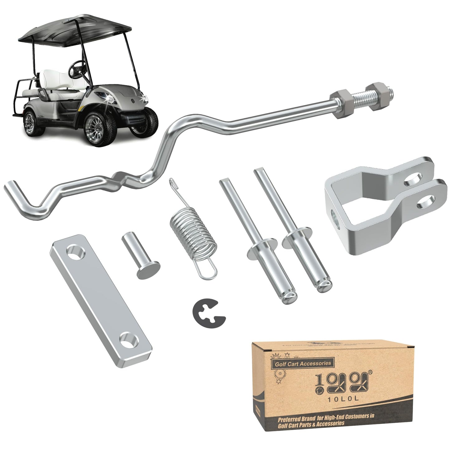 10L0L Golf Cart Brake Pedal Parking Release Kit, Suitable for Yamaha G29 Drivr 2007-2012.5 Golf Cart OEM# JW1-F5659-00 JW1-F7275-00 JW1-F720G-00 JW1-F1128-00
