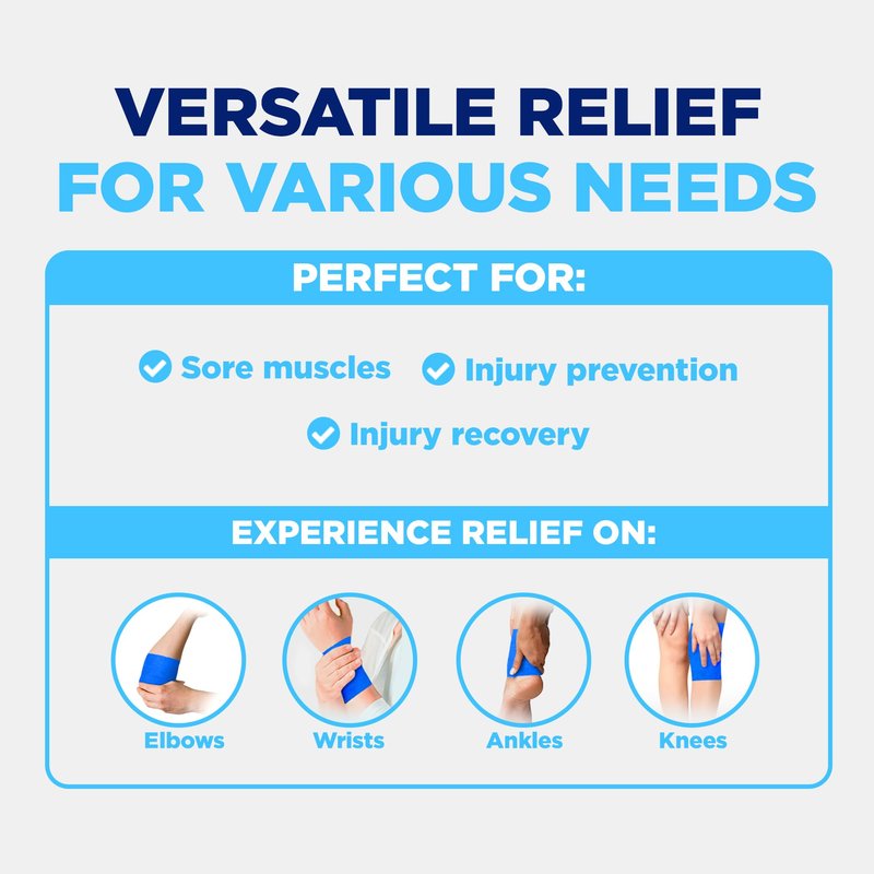 ICEE Tape – Self-Adhering Compression Wrap, Instant Cooling Sensation, No Refrigeration Needed (Blue)