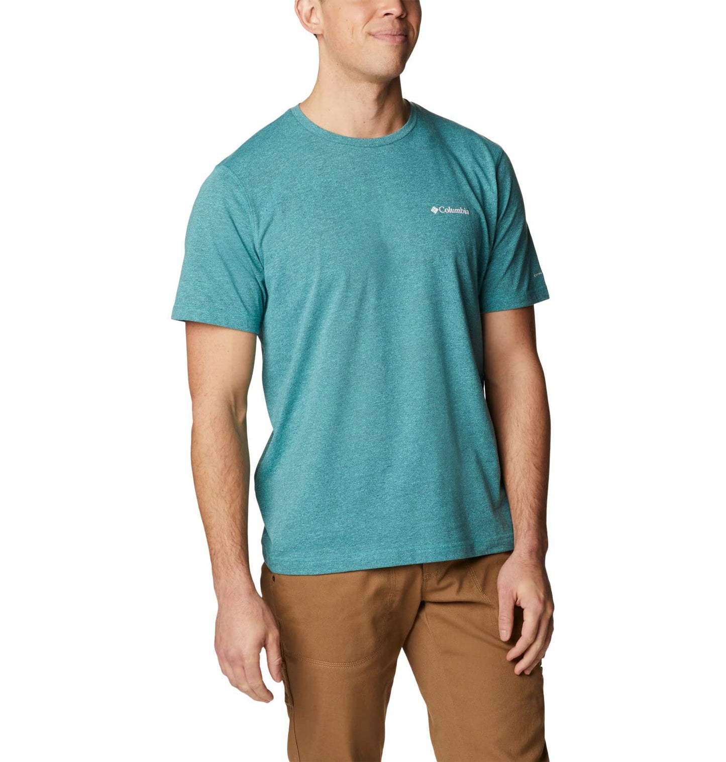 Columbia Men's Big & Tall Thistletown Hills Short Sleeve, Electric Turquoise/Collegiate Navy, Large B&T