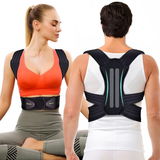 Mercase Professional Posture Corrector for Women and Men - Back Brace to Stop Slouching, Adjustable Full Back Support, Improve Spine Alignment & Stand Taller, Large(32-39 in)