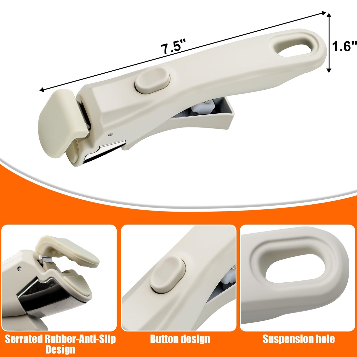 QCCTPUU Removable Pot Handle 2PCS, Detachable Replacement Handle for Pots and Pans, Universal Replacement Compatible with Most Cookware, Durable and Heat-Resistant (White)