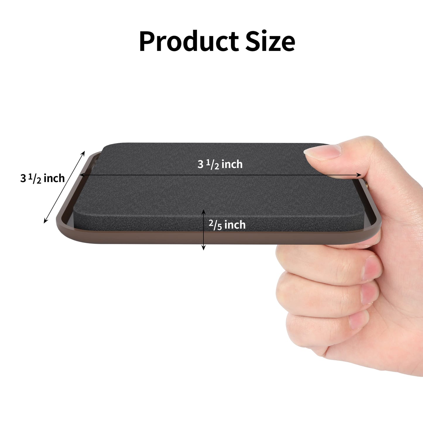 Yelanon 8pcs-3 1/2” Square Furniture Sliders for Carpet Furniture Pads Hardwoods Floors, Heavy Duty Furniture Movers Sliders,Furniture Moving Pads,Brown