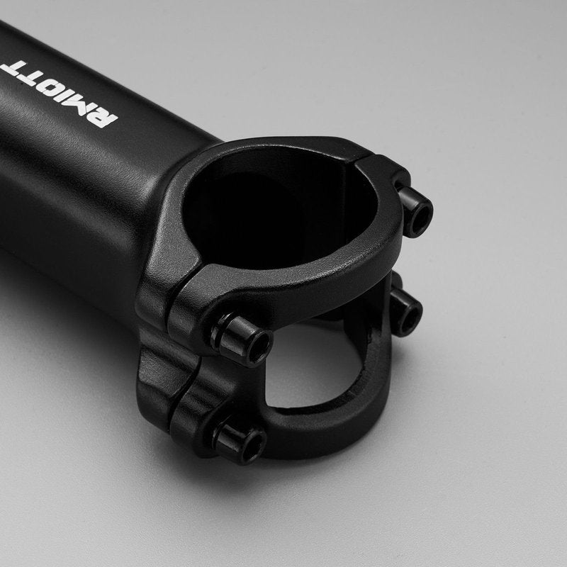 Rmiott 31.8 Bike Stem 70mm Length 35 Degree Bike Handlebar Riser for Mountain Road Bike - Aluminum Black