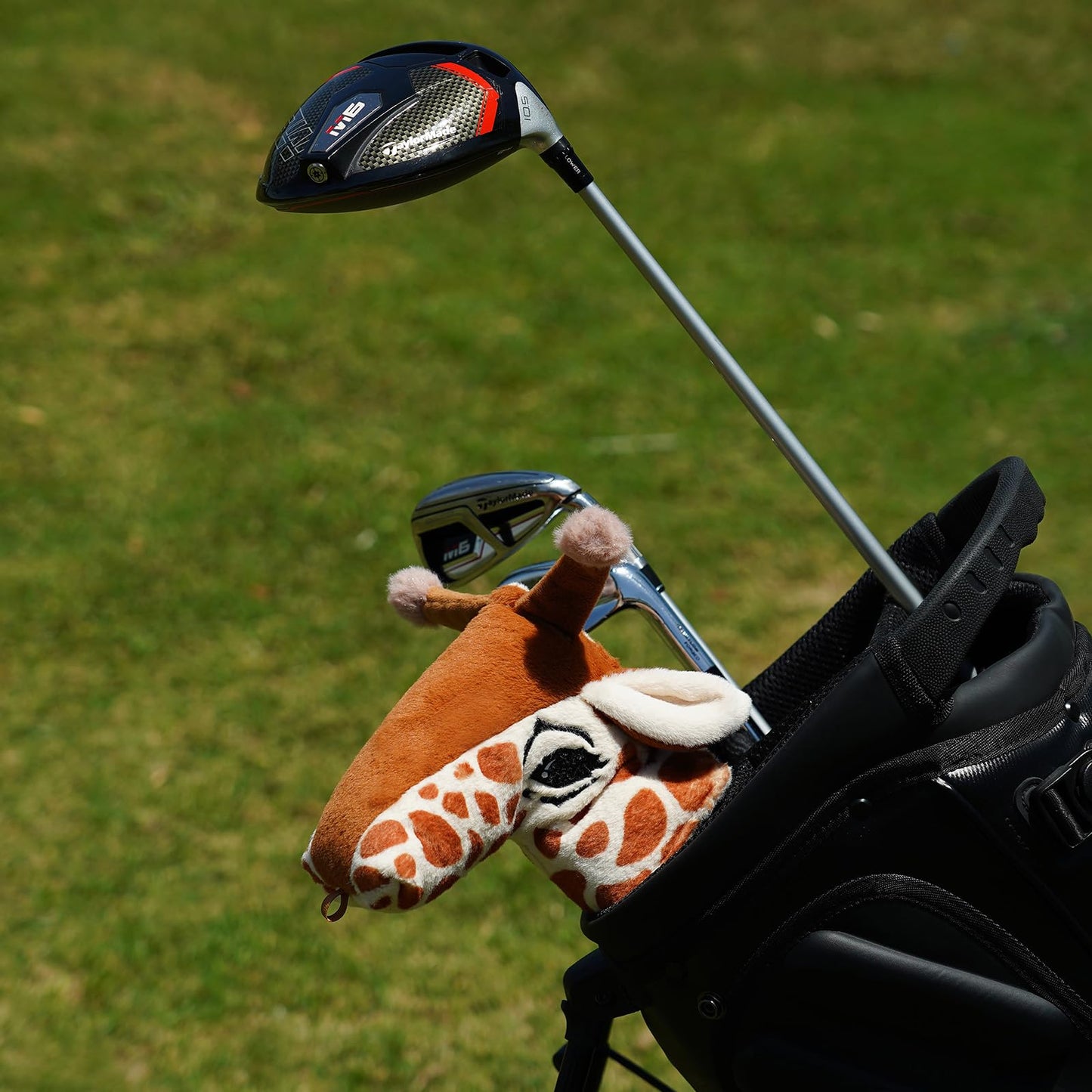 LZFAN Golf Club Covers Funny Golf Blade Mallet Putter Cover Animal Golf Club Head Covers Golf Gifts for Men Women Plush Giraffe