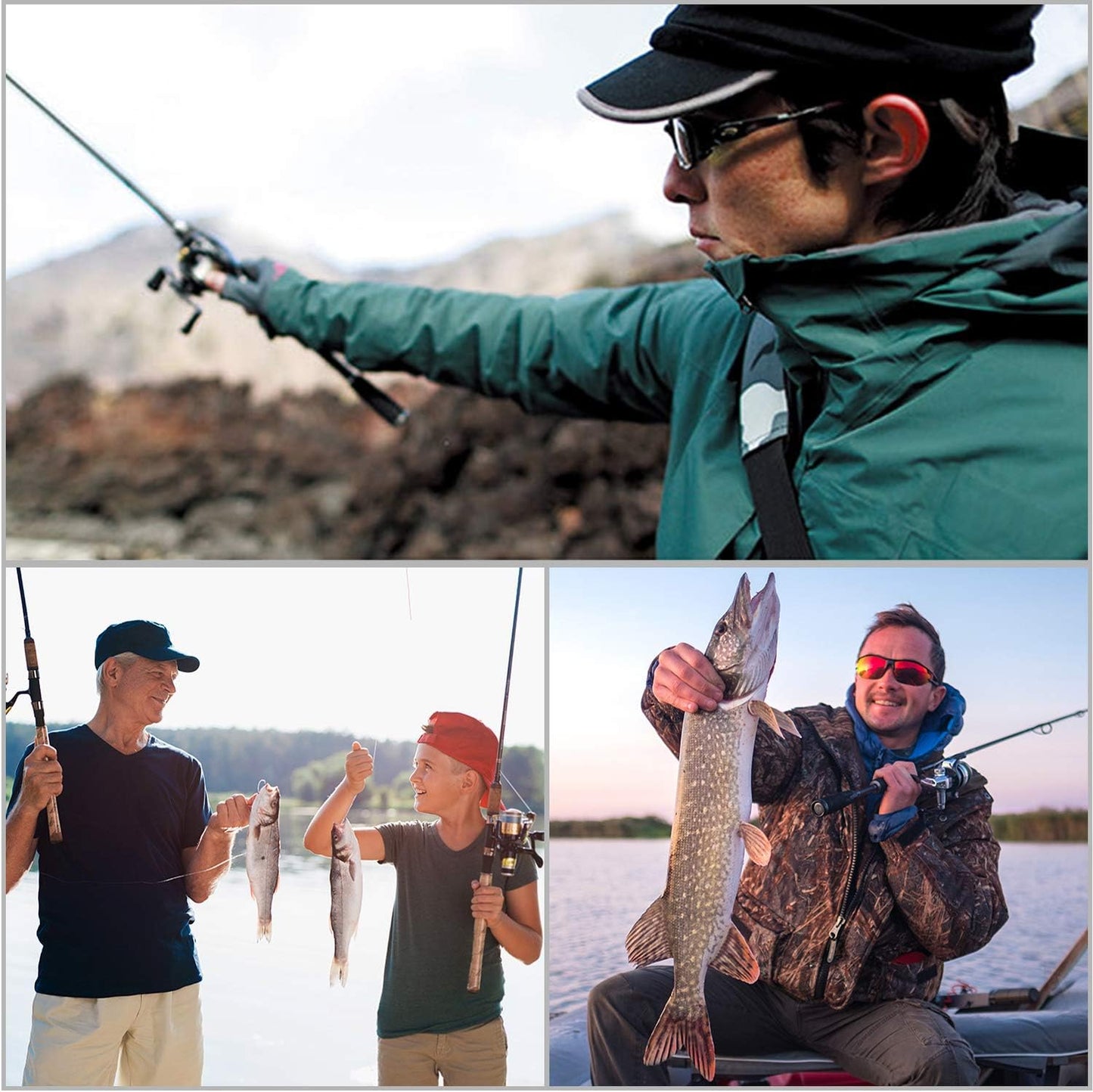PLUSINNO Elite Hunter Fishing Rod - 7FT IM6 Graphite Spinning & Casting Rod with Stainless Steel Guides | Golden