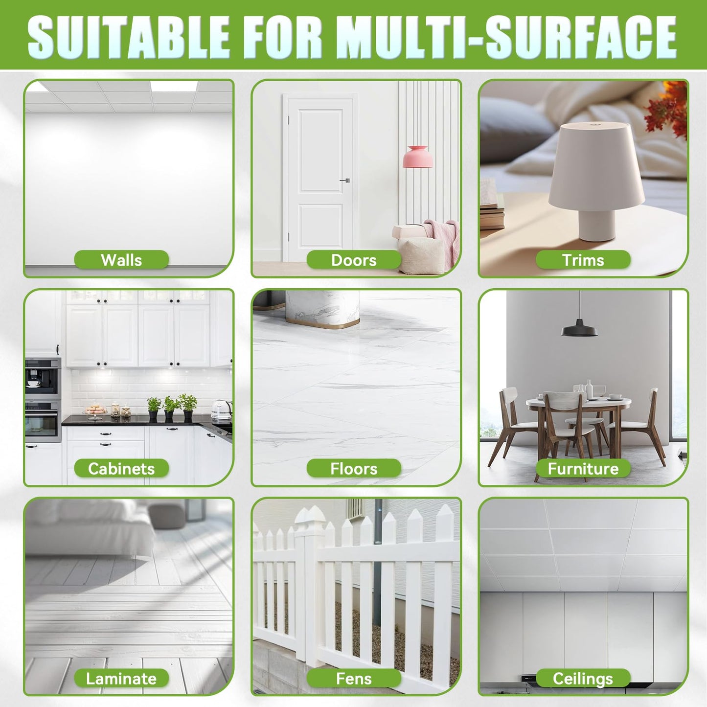 White Touch Up Paint Pen, White Paint for Wall, Door, Cabinets, Furniture, Enamel (Semi-Gloss, 30ML)