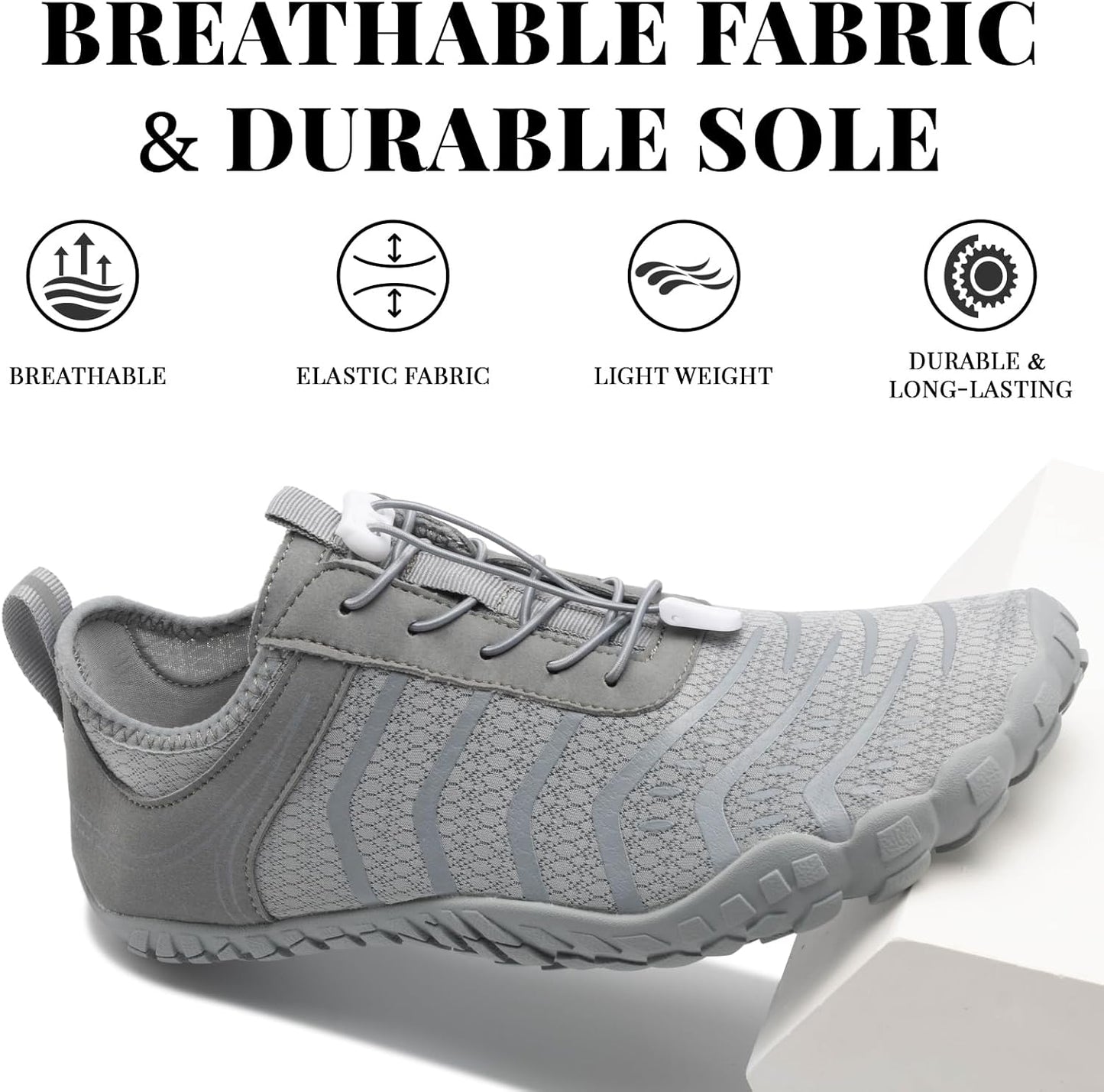 Skiennix Barefoot Hiking Shoes - Comfortable Non-Slip Water Shoes for Men & Women | Wide Toe Box, Zero Drop