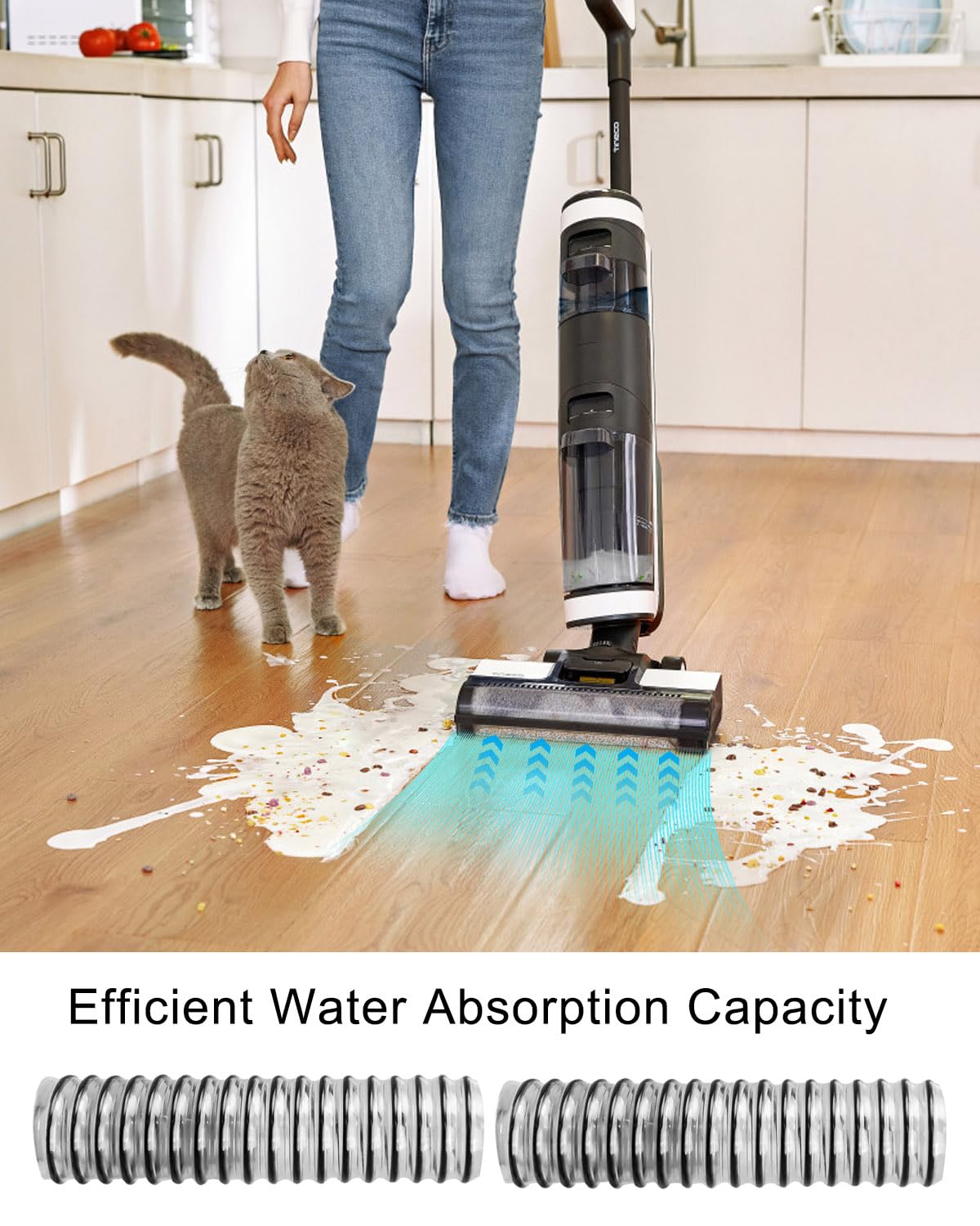 Lower Hose Fit for Tineco Floor ONE S3 IFloor 3 Handheld Vacuum Cleaner, 1" Lower Duct Hose, Vacuum Cleaner Connect Tube