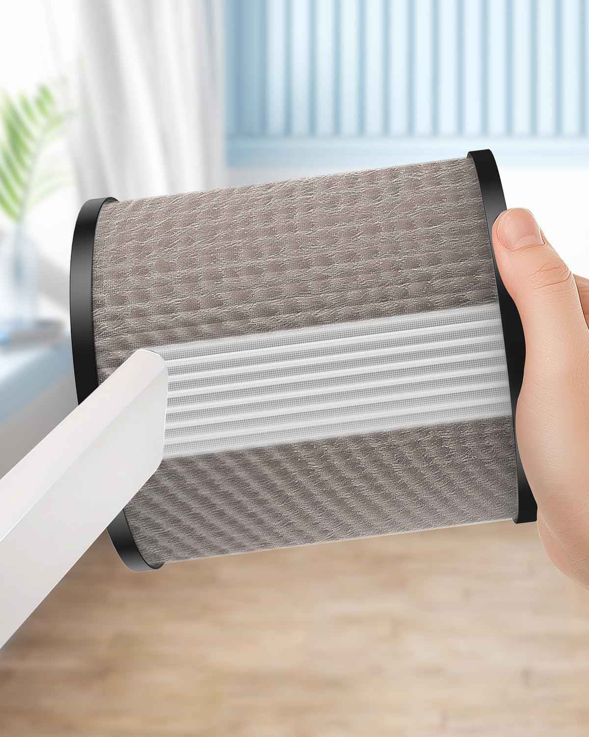 MOOKA Genuine KJ067L Air Filter Replacement, KJ067L Air Purifier Filters, 3-in-1 High-Efficiency Activated Carbon for Wildfire, Pet Dander, Smoke, Odor, Dust, 1 Pack