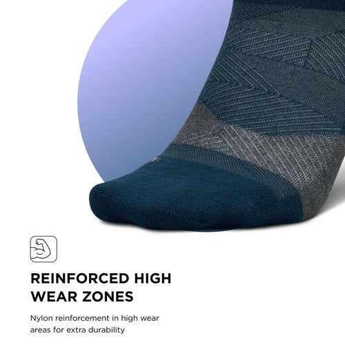Feetures Trail Max Cushion Mini Crew Sock - Hiking Socks for Men & Women - Purple Aurora, Medium (1 Pair)