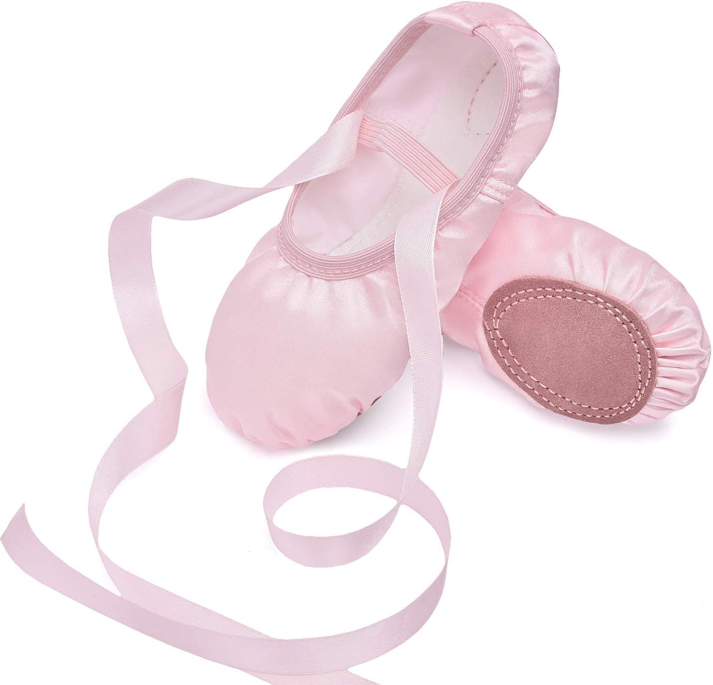 Stelle Ballet Shoes - Satin Ribbons Dance Slippers for Girls | Toddler to Big Kids Sizes