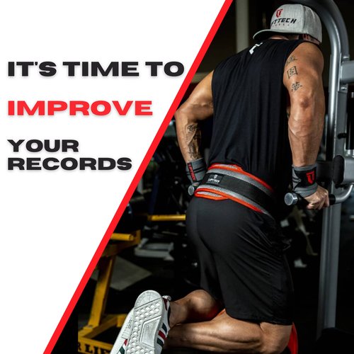 Lift Tech Fitness Dip Belt for Weight Lifting - Pull Up Weight Belt for Men and Women - Weight Belt with Chain for Powerlifting, Strength Training - Waist Belt for Weight Lifting - One Size