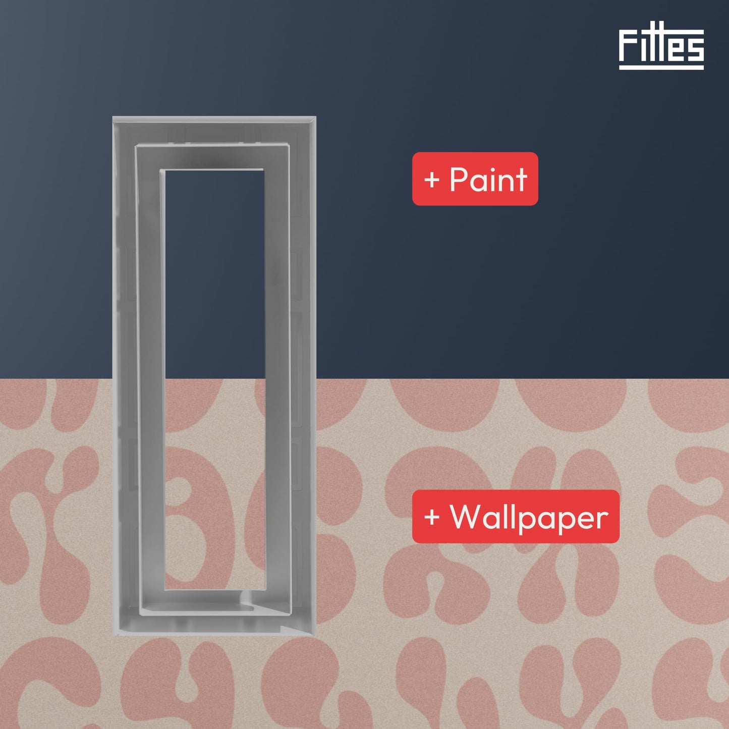 Fittes Flush Wall Vent [Lite+] - 10"x10" - Cotton White - 1 Pack