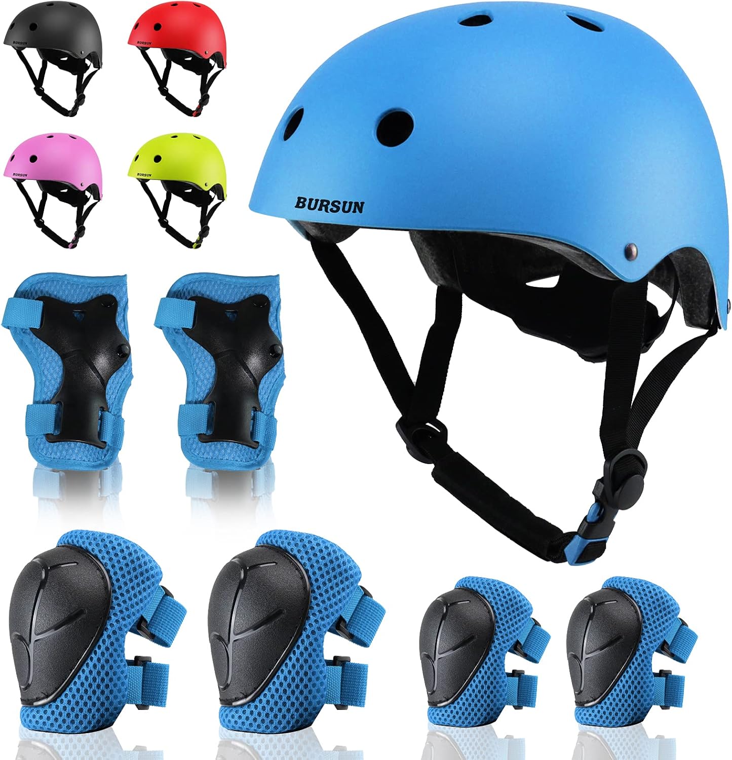 Skiennix Kids Bike Helmet - Adjustable Toddler Safety Gear with Knee, Elbow & Wrist Pads | Ages 2-14