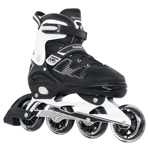 MammyGol Adult Inline Skates for Men Women, Roller Skates with Carbon Steel Bearings, TPR Brake, 3D Mesh, EVA Lining, PVC Upper | Adjustable Size Better Fit for Beginner Skating Enthusiasts