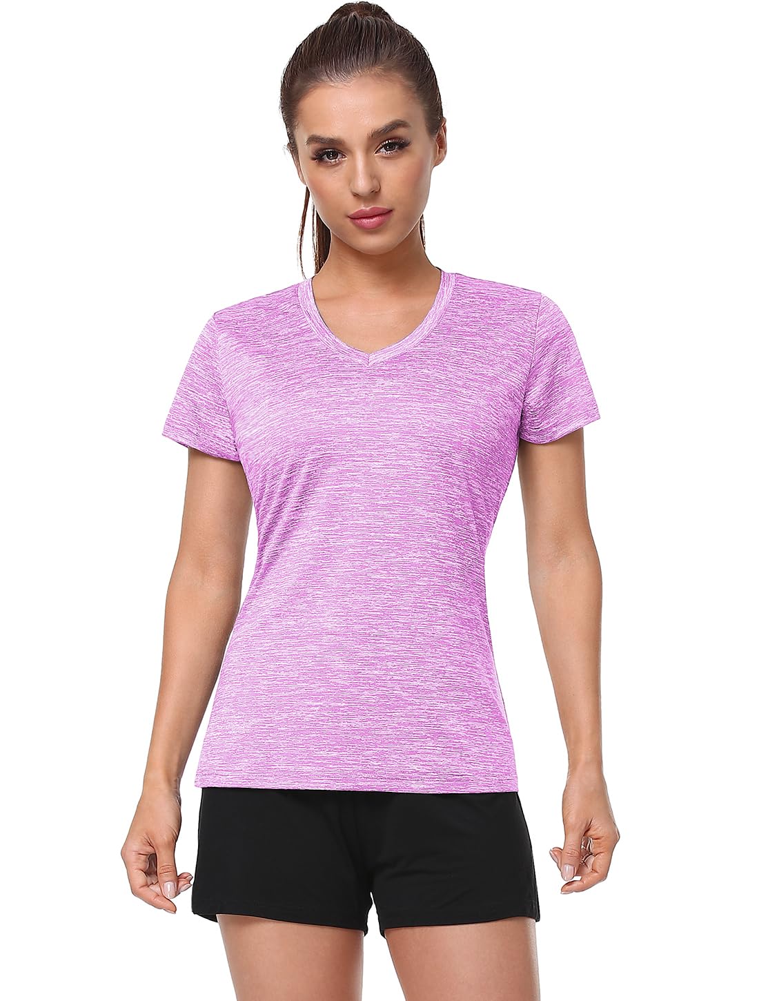 Cosy Pyro Women Short Sleeve V-Neck Athletic T-Shirt Exercise Tees Set 8 XL