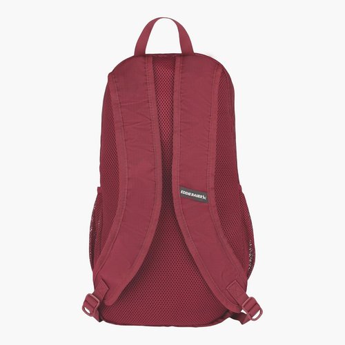 Eddie Bauer Stowaway Packable Backpack - Lightweight, Foldable Travel Bag | Durable Ripstop Polyester | 20L - Black Cherry