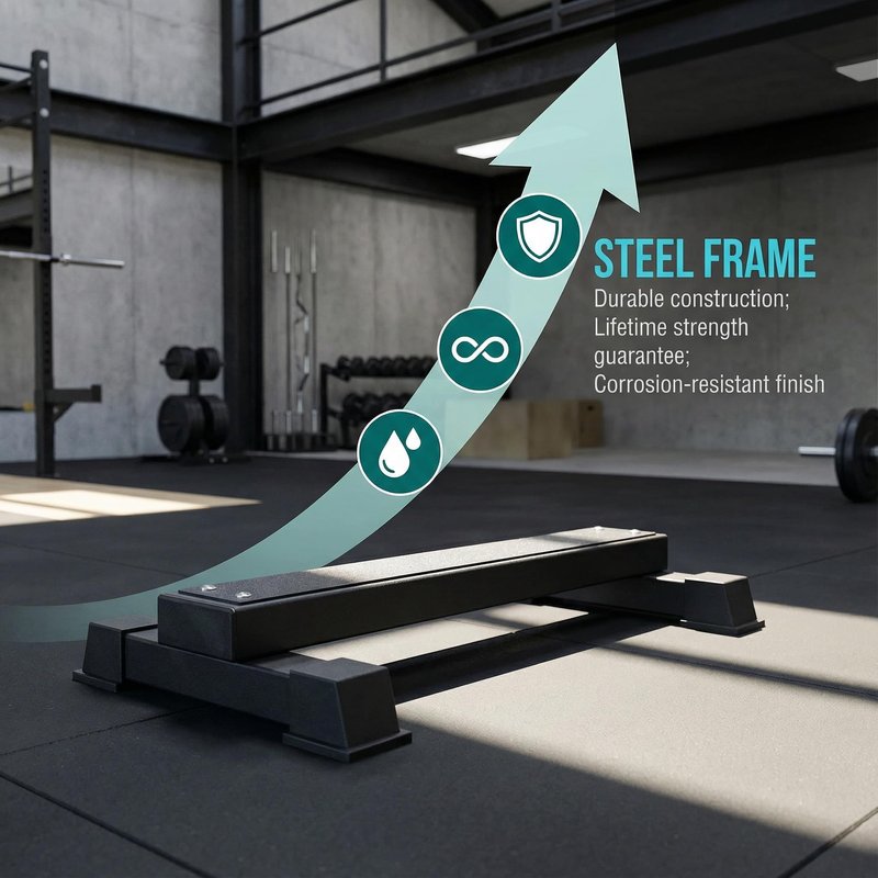 Steel Calf Raise Bar, Standing Calf Raise Platform Machine, Calf Raise Block Rack for Calf Stretching, Squat, Foot Stretch (26 inch)