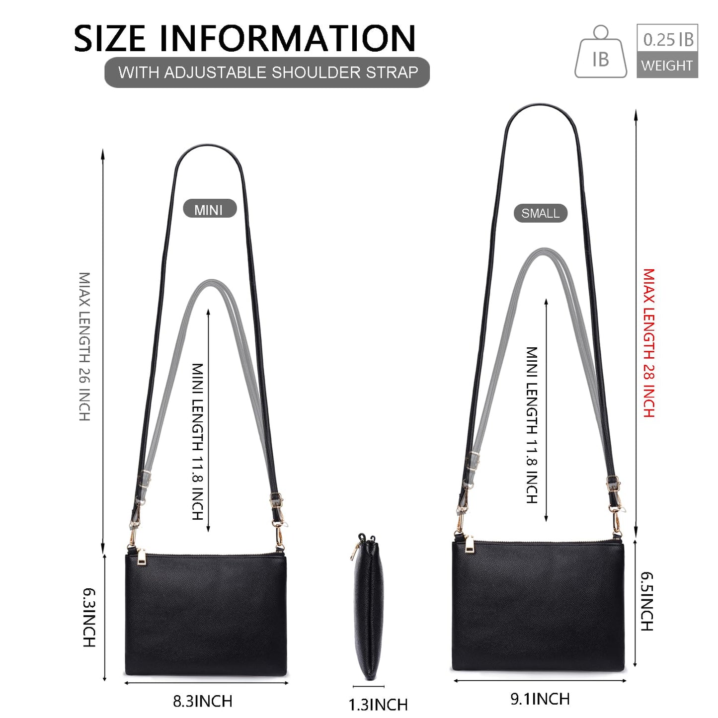 higouta Small Crossbody Bags for Women Trendy Clutch Purse PU Leather Shoulder Bags with Adjustable Strap