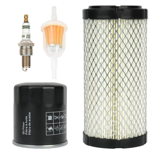 CLUBRALLY Golf Cart Tune Up Kit for EZGO RXV 2008-Up & EZGO TXT 2010-Up Gas Carts 4 Cycle with Kawasaki Motor, Air Filter 28463-G01,Oil Filter 607454, Fuel Filter 72084-G01, Spark Plug 607462