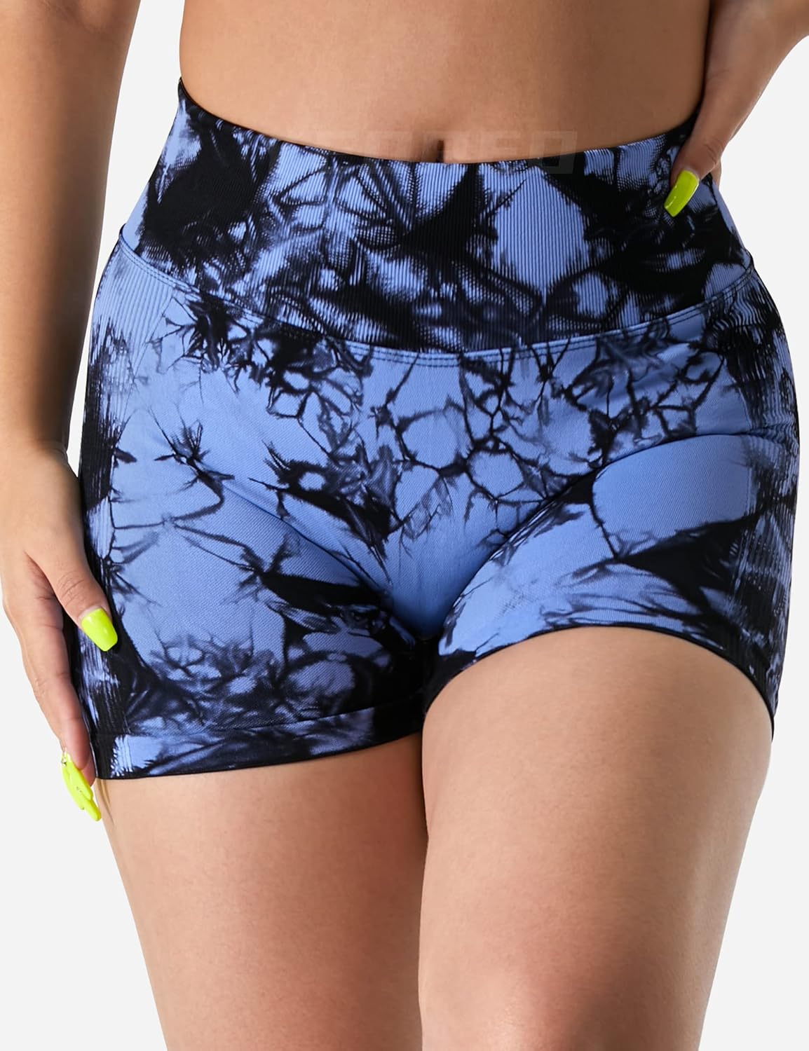 YEOREO Women's Workout Shorts - 3.6" Seamless High-Waisted Scrunch Design for Gym & Yoga
