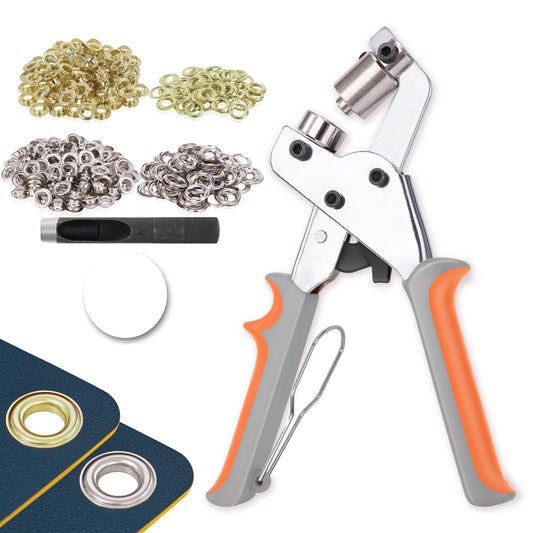 ZAPSIFOU Grommet Tool Kit with 200 pcs 3/8 Inch 10mm Grommets, Heavy Duty Grommet Kit, Grommets Pucher with Hole Punch and Eyelets, Eyelet Pliers Kit for Tarp, Fabric, Banner, Canvas