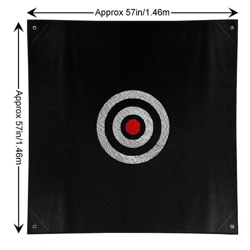 ASENVER 57" x 57" Silent Golf Practice Hitting Net - Mute Golf Target Cloth for Indoor/Outdoor Training (Black)