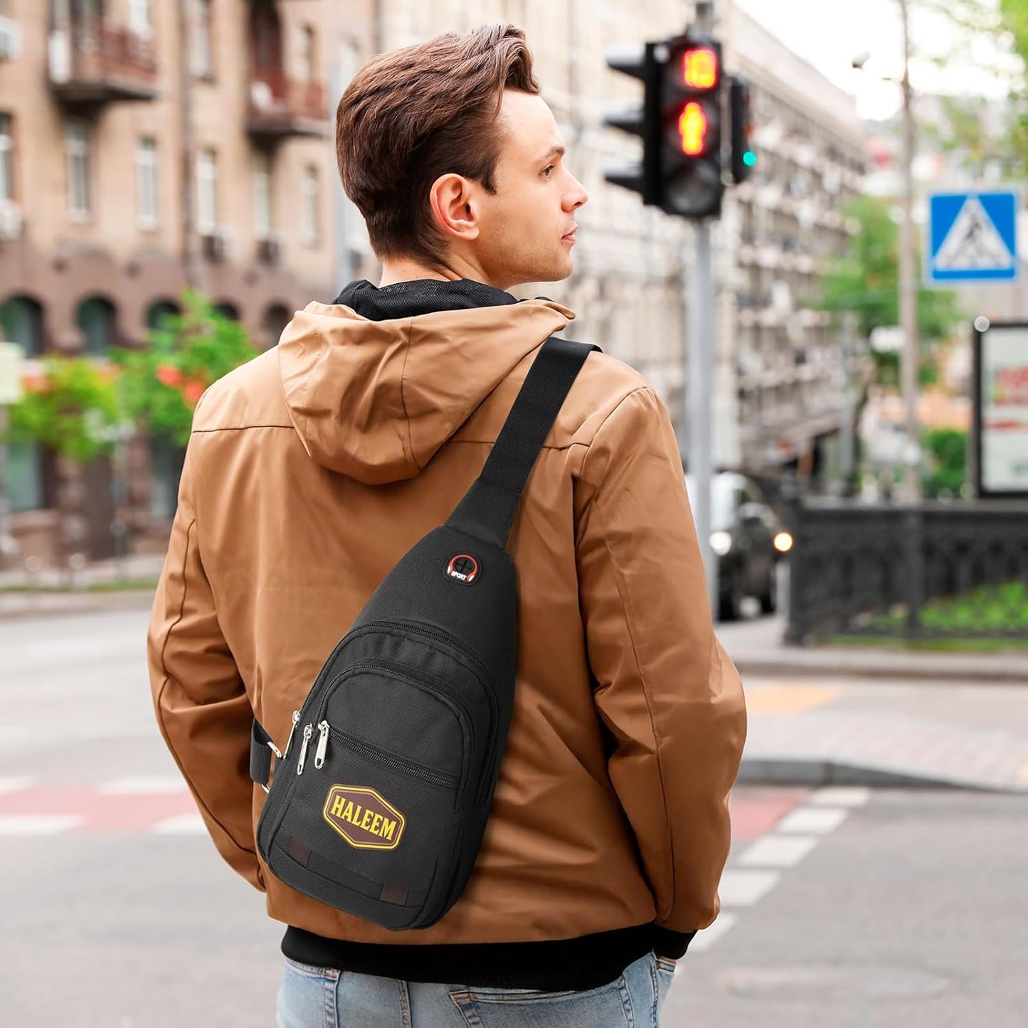 Skiennix Men’s Sling Bag - Lightweight Crossbody Backpack with Multiple Pockets for Everyday Use