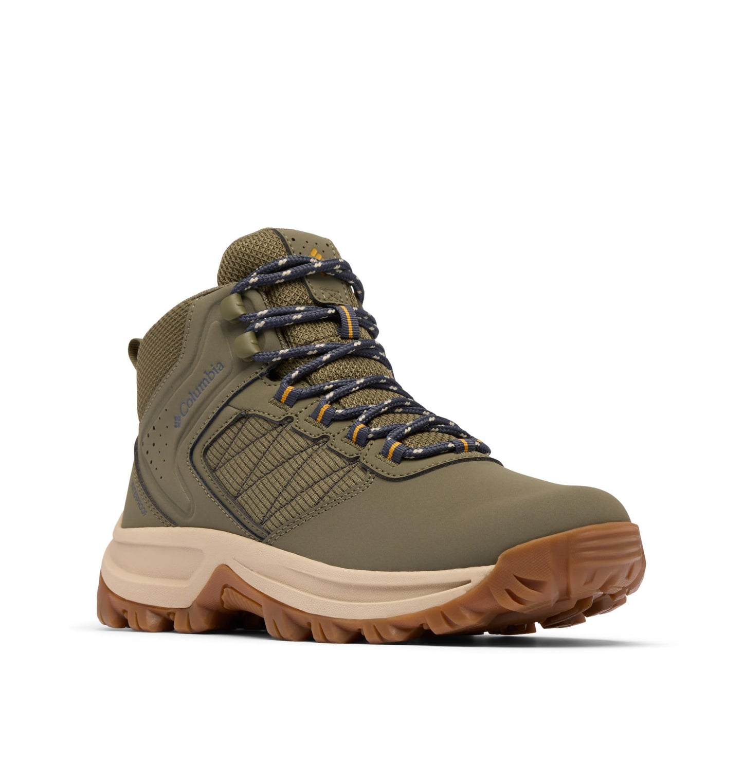 Columbia Womens Transverse Waterproof Hiking Boot, Stone Green/Raw Honey, 8