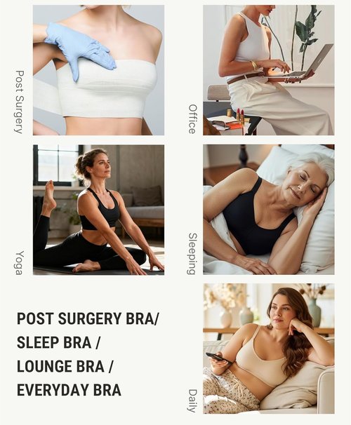 FeelinGirl Post Surgery Compression Bra - Women's Front Closure, Adjustable Straps, Wire-Free Design