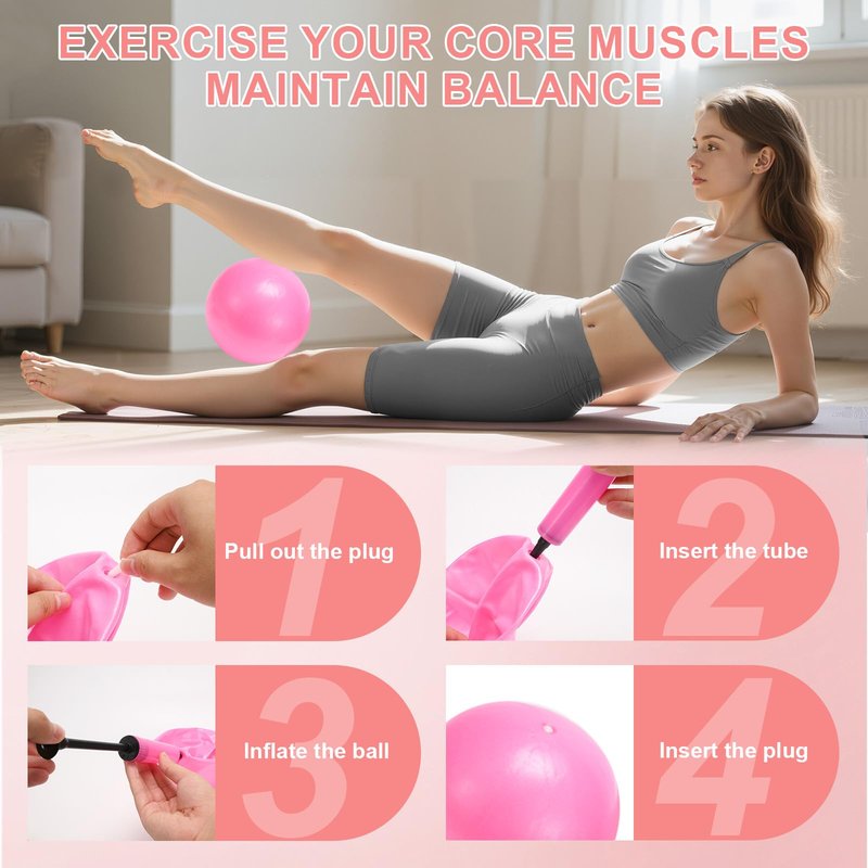 CARDOBIR Pilates Equipment for Women 18 PCS at Home Pilates Kit 12" Pilates Ring Set for Beginners Home Workouts (Fashion)
